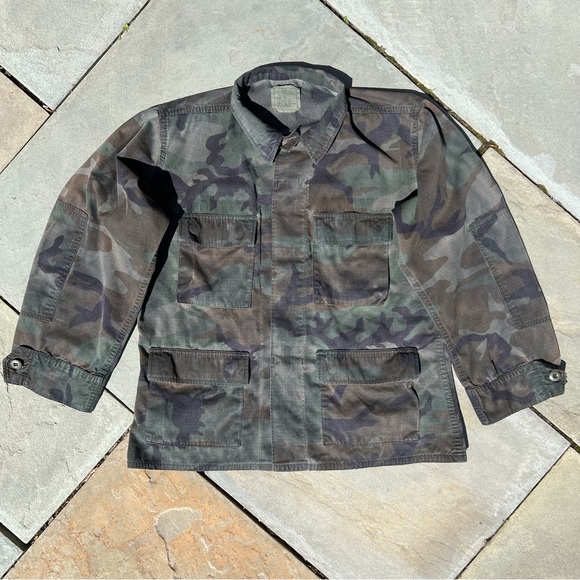 Overyed Camo Y2K Ripstop Military Cargo Shirt Jacket - Picture 4 of 11